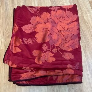 Court of Versailles King Size Red Floral Duvet Cover